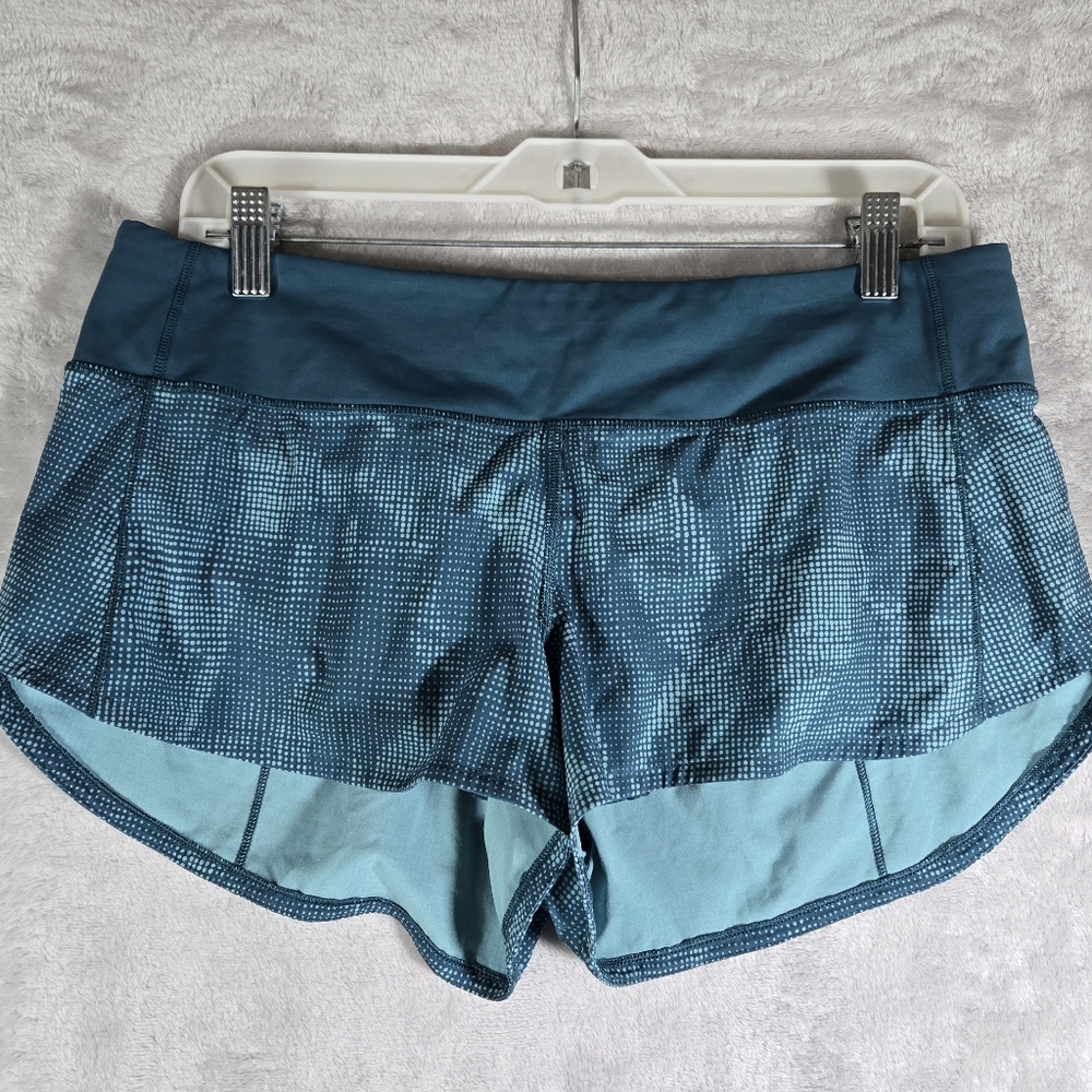 Lululemon Speed Up Shorts Womens Size 8 Lined Gym Illusion Tidal Teal 2.5”
